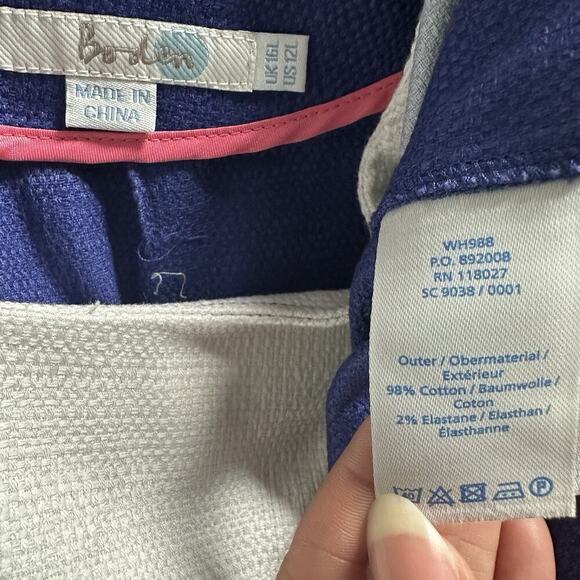 Boden Anthropologie Colorblock Blue Dress Pockets Career Sz 12 Business Stretchy - Picture 6 of 12